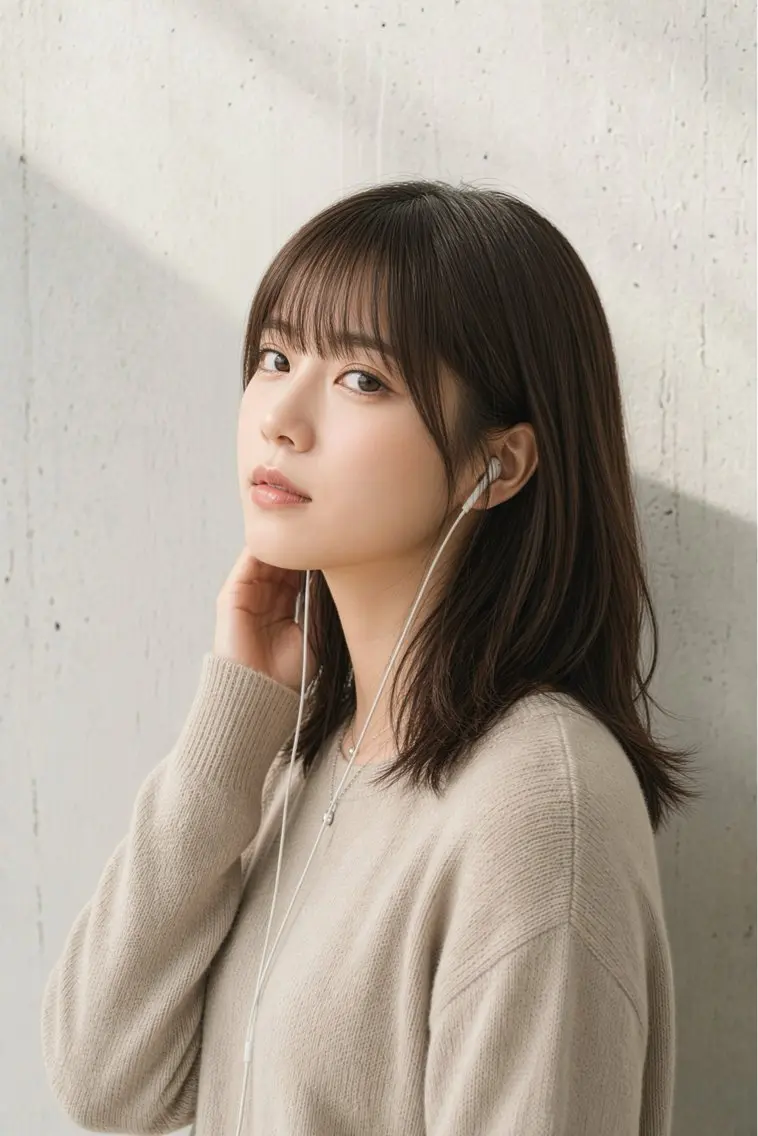 セミロング 外ハネヘア カット ヘアカラー トリートメント 石沢 知康 丁寧カウンセリングのヘアスタイル