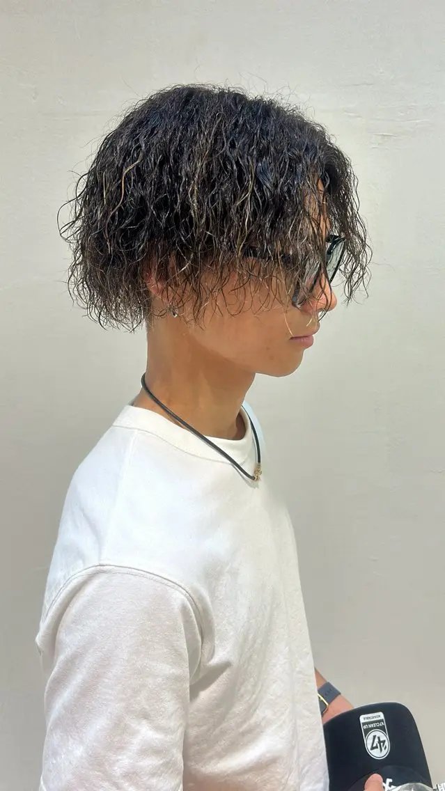 パーマ メンズ ルプラボウ  藤原 千紗のヘアスタイル