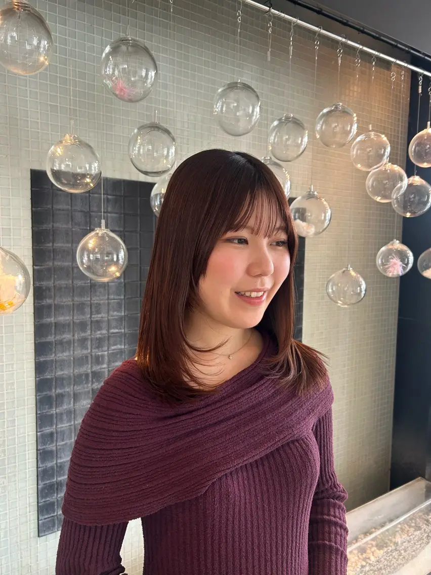 セミロング レイヤーカット 宮本 果凜のヘアスタイル