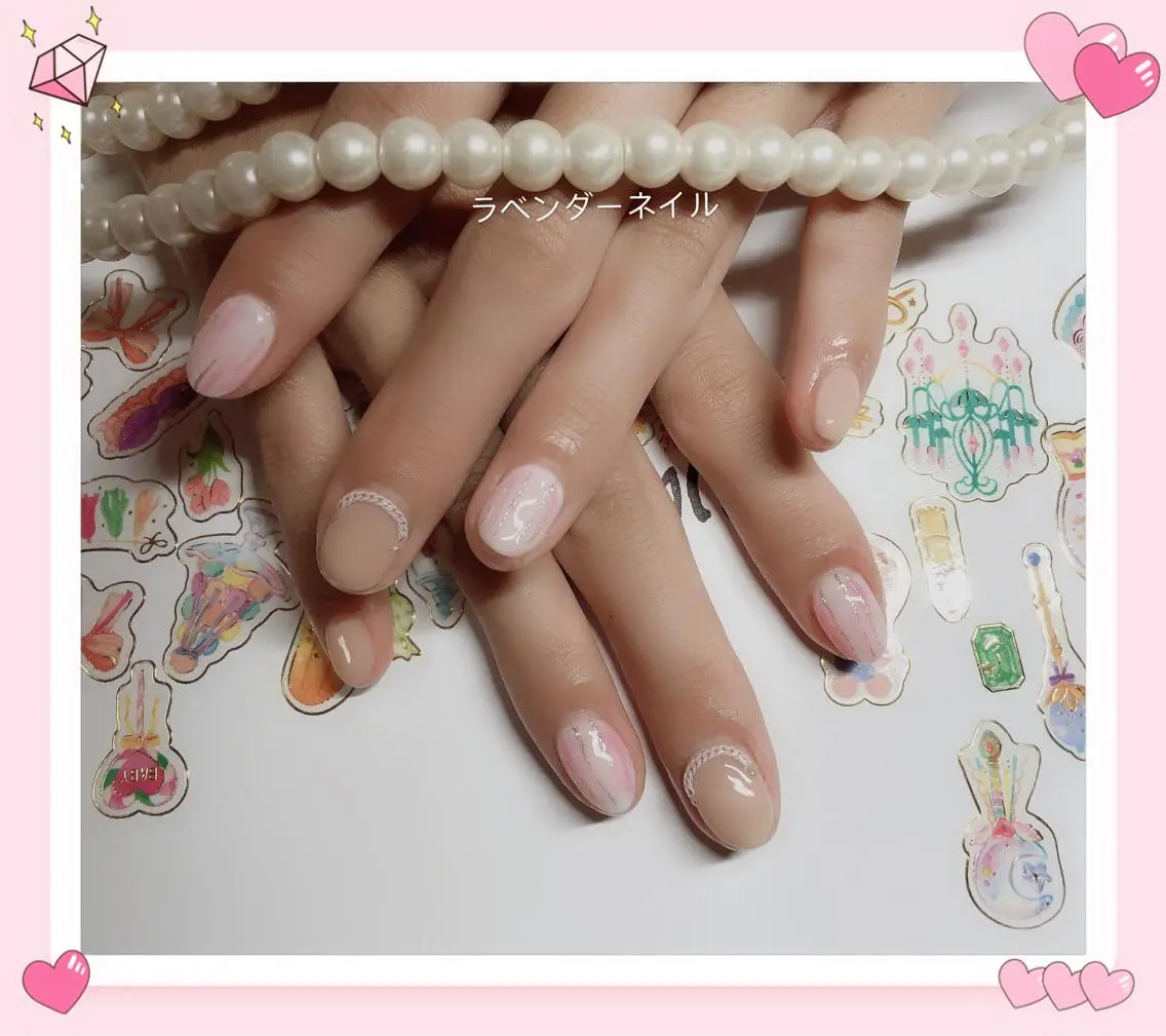 ネイル ラベンダー💖日暮里 ルル💖ネイルのネイルデザイン