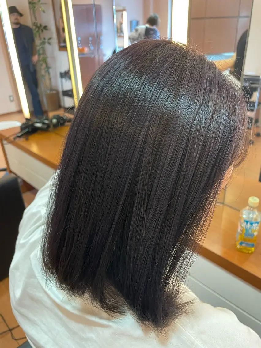 ミディアム カラー ディープラベンダー ラベンダーカラー カット ヘアカラー mod's hair 未来(みく)のヘアスタイル