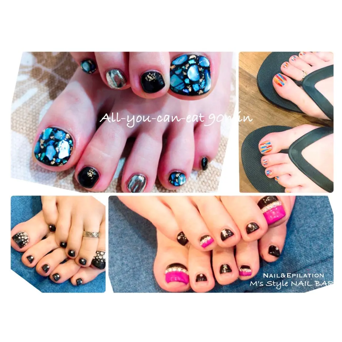ネイル 成人式 フットネイル ジェルネイル 韓国ネイル ロングネイル フットネイル M's Style NAIL BARのネイルデザイン