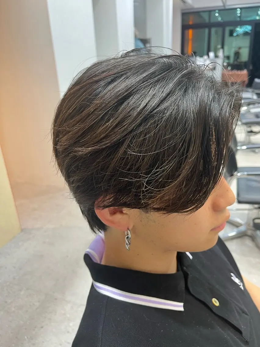 ショート パーマ メンズ メンズパーマ ニュアンスパーマ カット パーマ メンズスタイル特化 /fifthりっくんのヘアスタイル