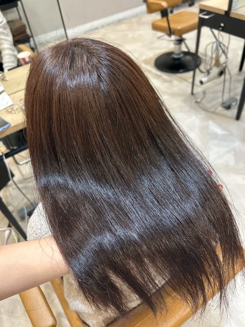 ミディアム ヘアカラー 小川 ルミナのヘアスタイル