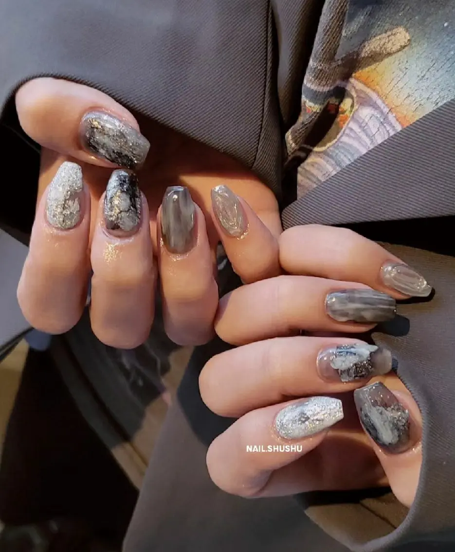 ネイル 持ち込み ニュアンスネイル ワンカラーネイル シンプルネイル 春ネイル ハンドネイル 3dパーツ/流行り 👧shushu❤️のネイルデザイン