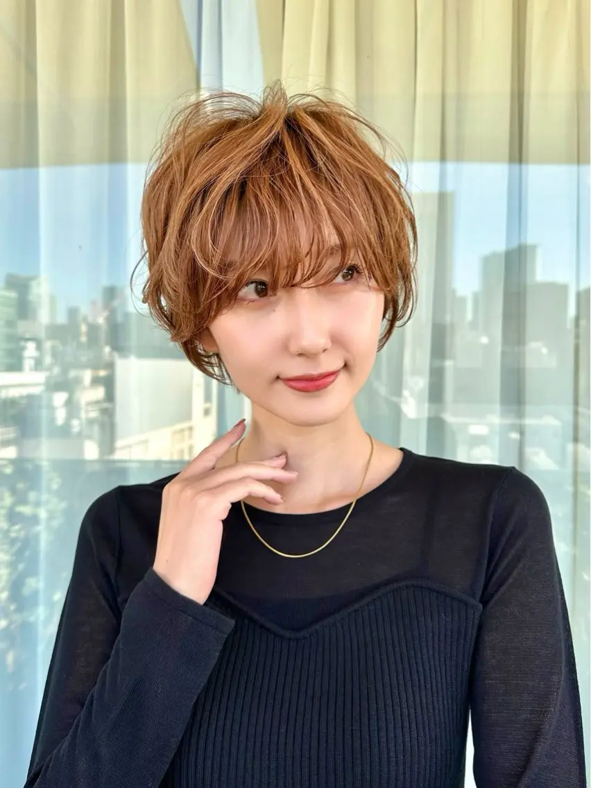 ショート カラー 似合わせカット ショートヘア カット ヘアカラー お悩み解決ショート/ 似合わせカット/といのヘアスタイル
