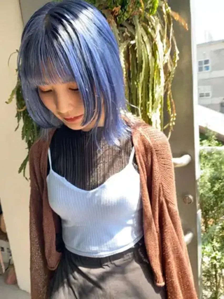 ミディアム カラー/ダブルカラー インナーカラー/ボブのヘアスタイル