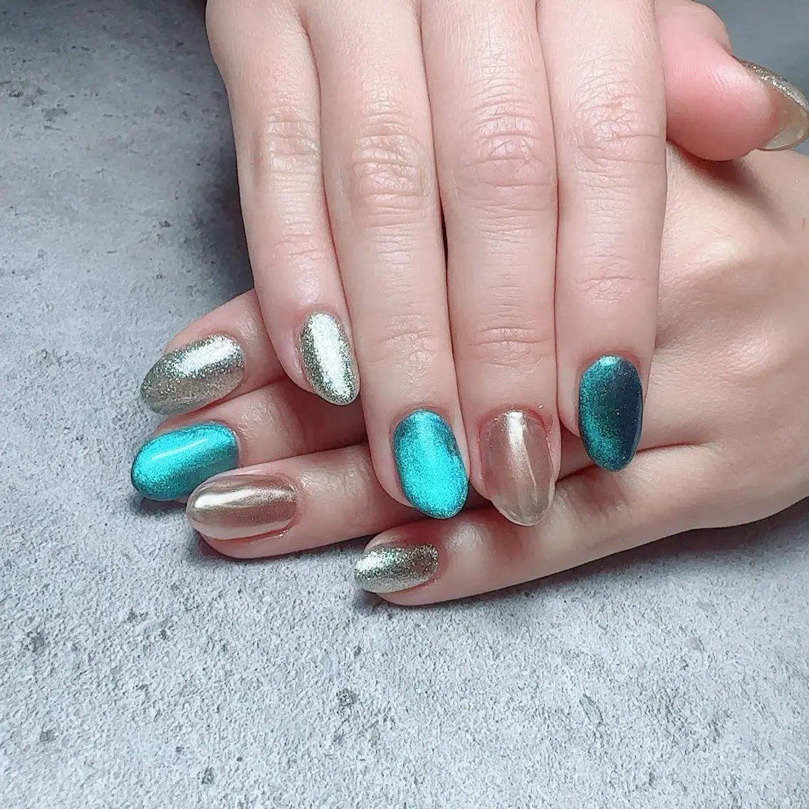 ネイル アートネイル ハート マグネットネイル 持ち込み ニュアンスネイル ハンドネイル Nailsalon Mimiy..♡のネイルデザイン