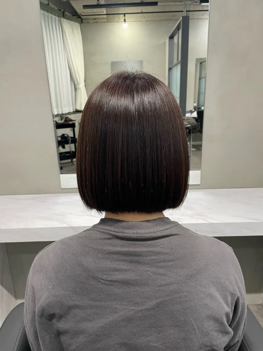 ミディアム ボブ 髪質改善 メンズ特化/パーマ/ 広島駅/松岡のヘアスタイル