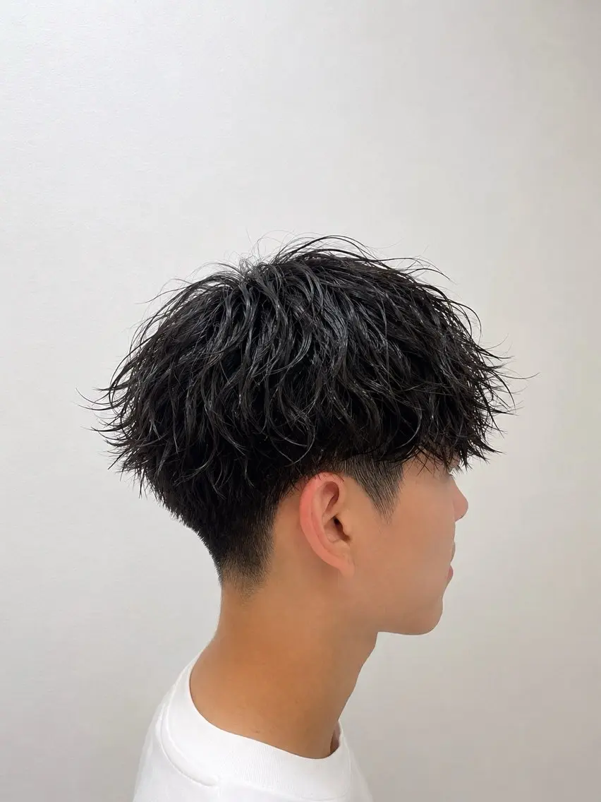 パーマ メンズ パーマ 梅本 春菜のヘアスタイル