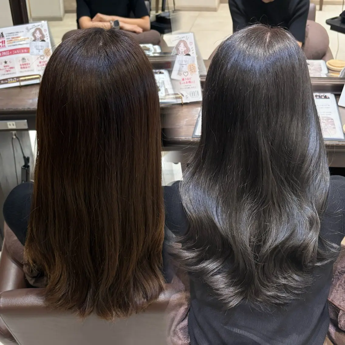 カラー グレージュ オリーブグレージュ オリーブグレー 宮下 紗歩のヘアスタイル