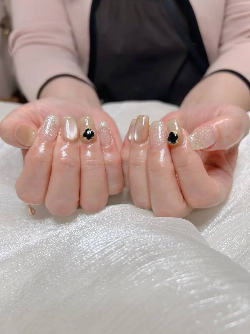 ネイル マグネットネイル マグネットワンカラー ワンカラーネイル ハンドネイル Salon Blumeのネイルデザイン