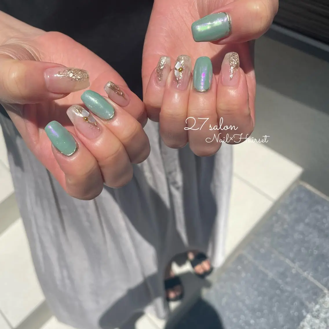 ネイル オーロラネイル 27salon yuinaのネイルデザイン