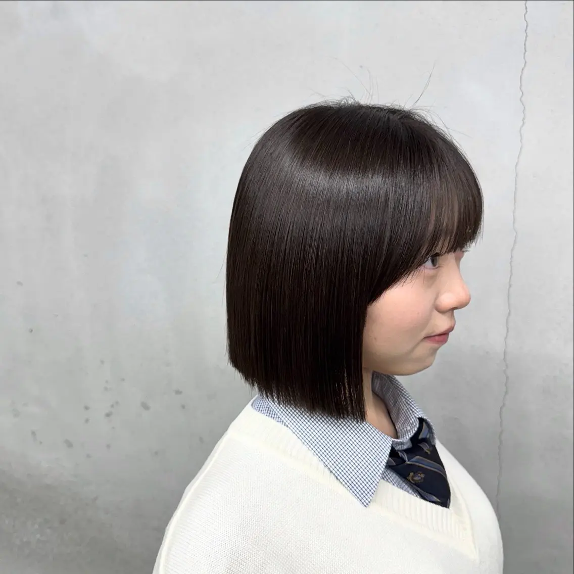 ショート 切りっぱなしボブ ボブ カット 縮毛矯正 トリートメント #tag 佐藤璃美のヘアスタイル