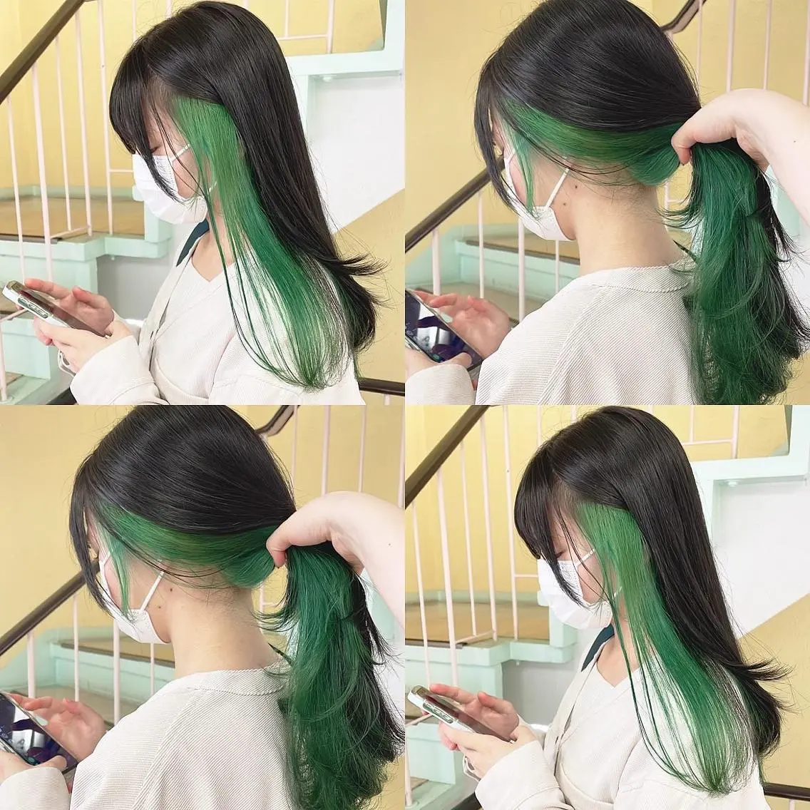 カラー ヘアカラー トリートメント 渋谷:インナーカラー ／🍒エリカ🍒のヘアスタイル