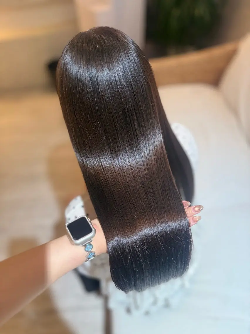 ロング カラー 縮毛矯正 トリートメント ねね🍒ストレート /艶カラーのヘアスタイル