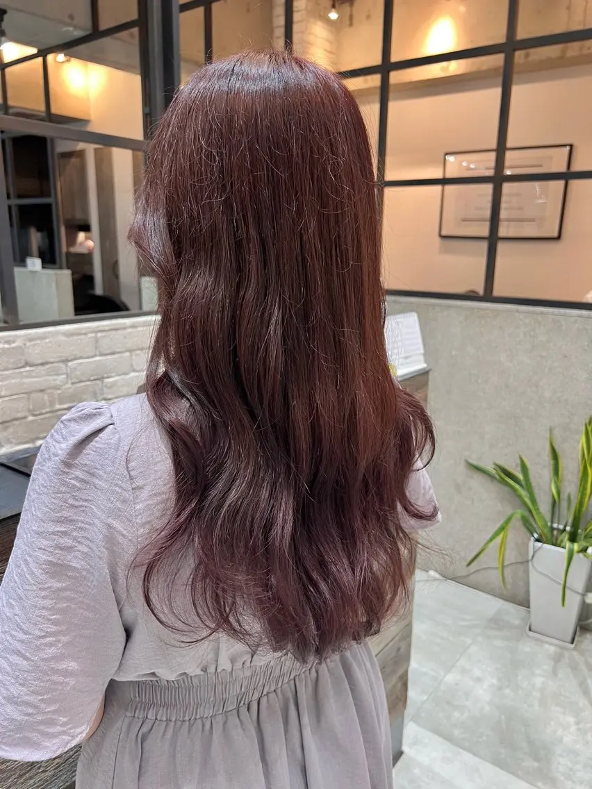 ロング カラー ラベンダーカラー ピンクカラー ピンクラベンダー 🌿ニュアンス/髪質 改善🌿Fukudaのヘアスタイル
