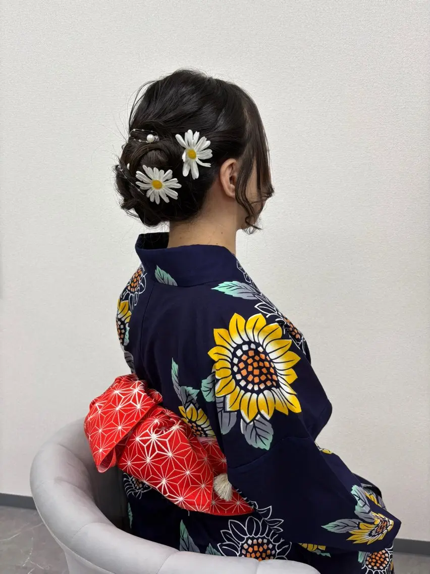 ヘアアレンジ 浴衣 ヘアサロン ミカヅキのヘアスタイル