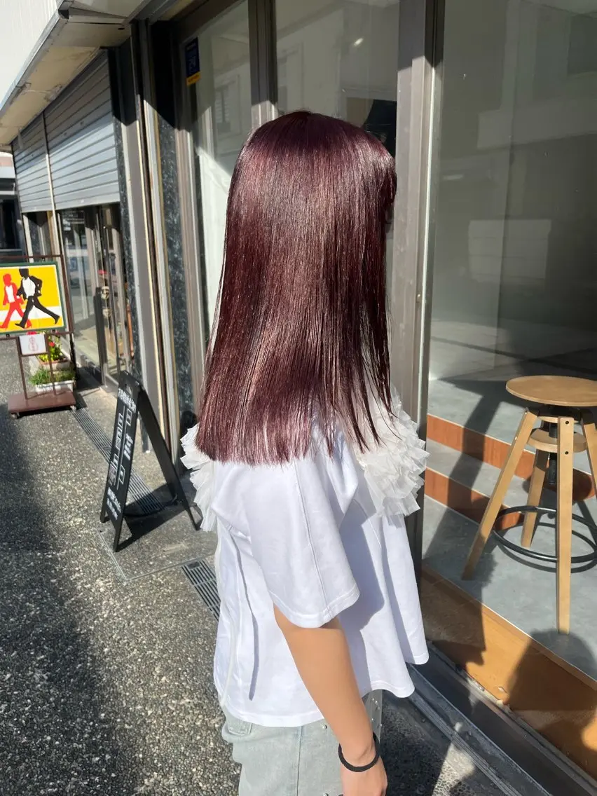 ロング 縮毛矯正 トリートメント カット ヘアカラー 縮毛矯正 🟣niw SHUNNA🟣のヘアスタイル