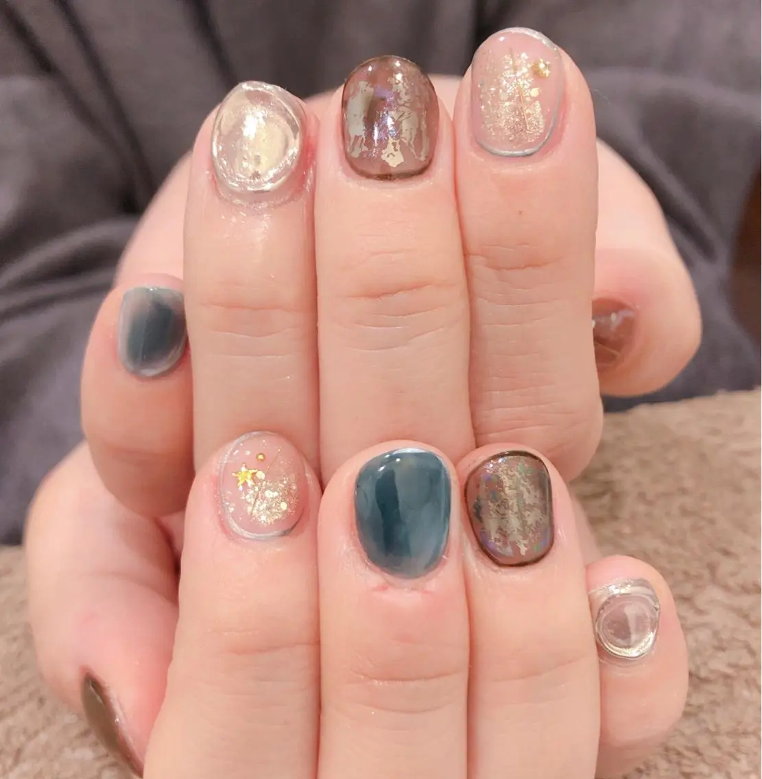 ネイル ブルー BEBE BEAUTEのネイルデザイン