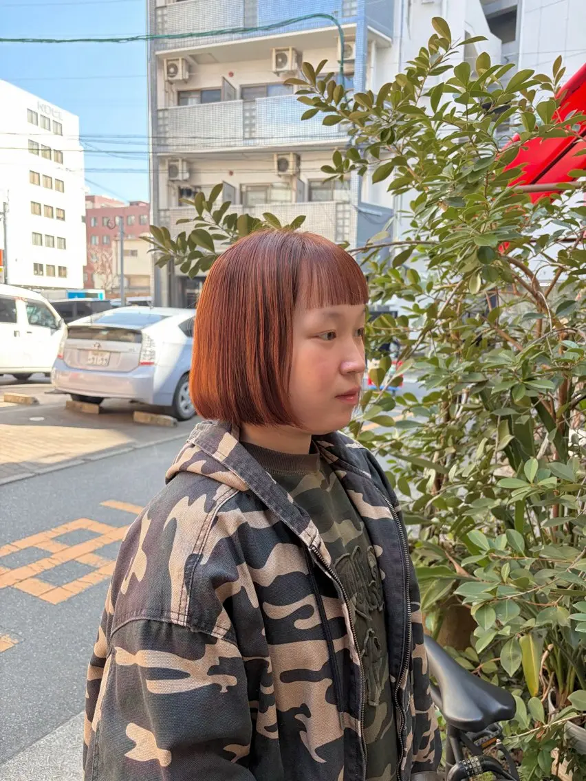 ショート ヘアカラー トリートメント aoi🍀暖色 /透明感カラー♡のヘアスタイル