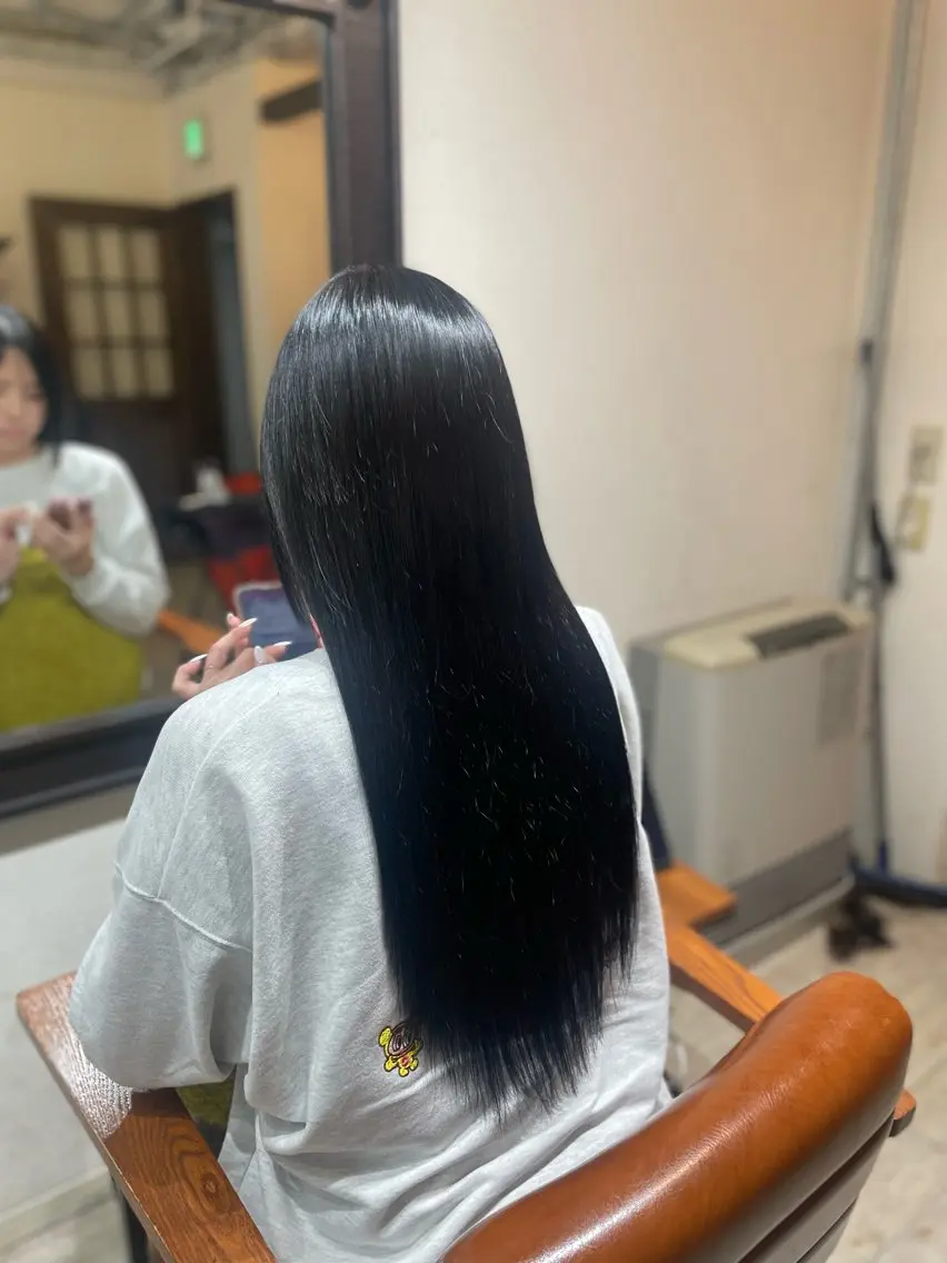 ロング ヘアカラー エクステ orque deux .kannaのヘアスタイル