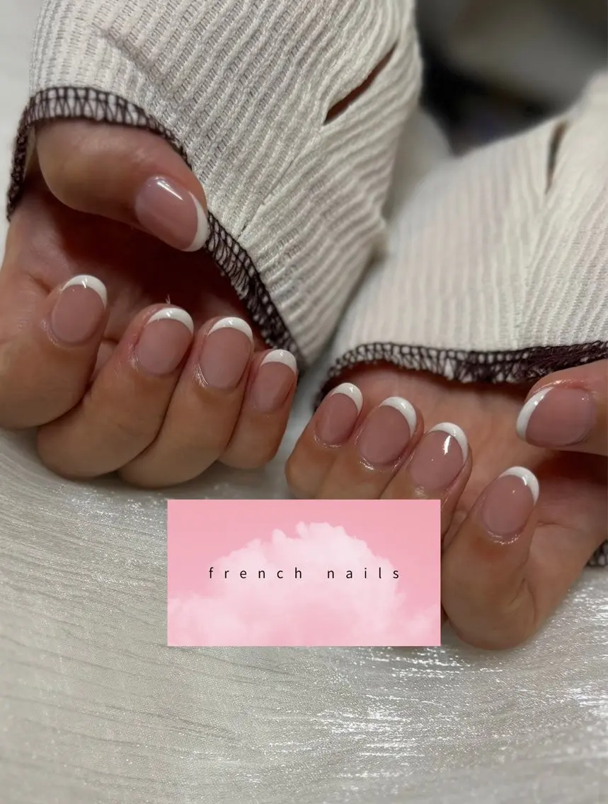 ネイル フレンチネイル toe /大人可愛いデザインのネイルデザイン