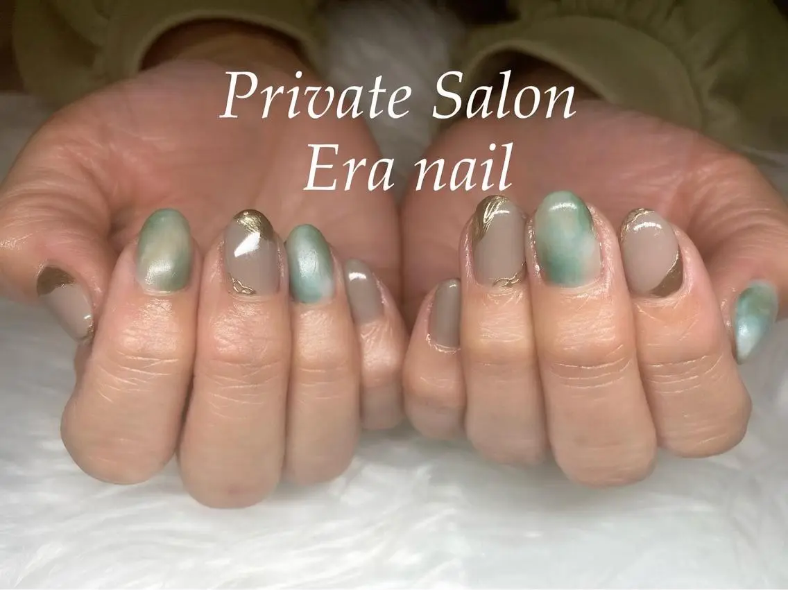 ネイル アートネイル ミラーネイル ニュアンスネイル Era nailのネイルデザイン