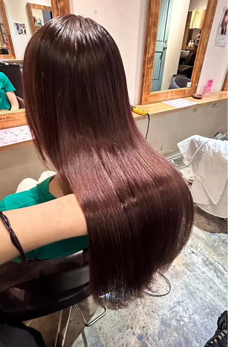 セミロング カラー カット ヘアカラー トリートメント ✨レイヤー/髪質改善 /縮毛矯正✨ナカムラのヘアスタイル