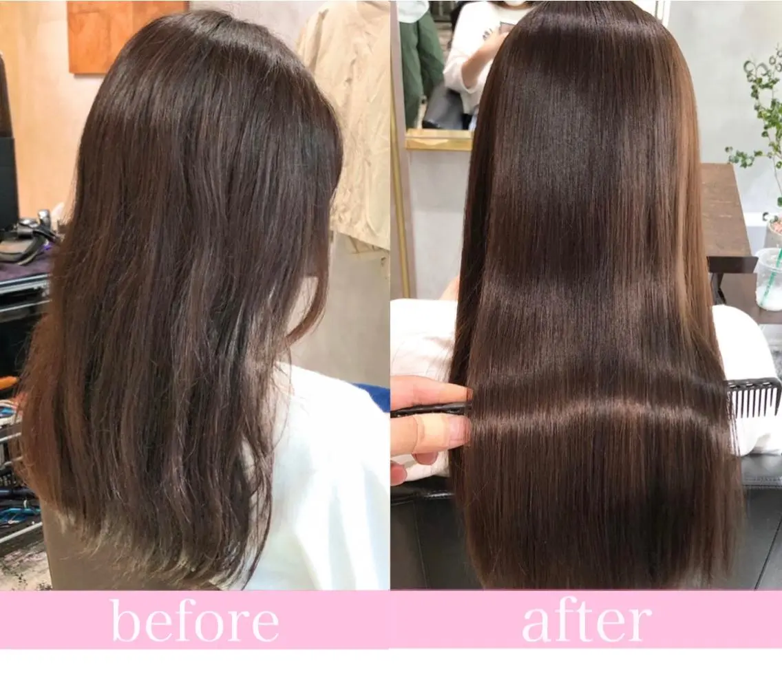 ロング パーマ 髪質改善 酸性ストレート ストレートパーマ 北花田美容師🍃村尾 光太/むらのヘアスタイル