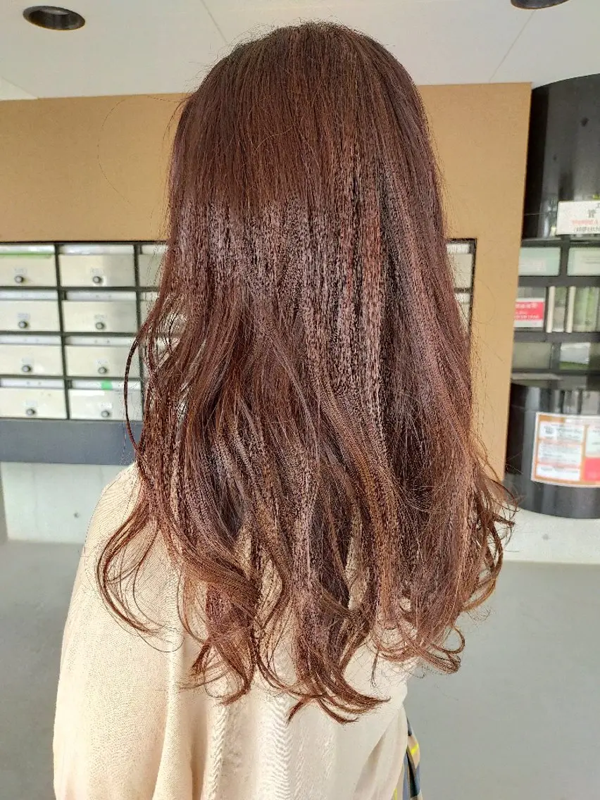 ロング カラー ブラウンカラー レッドカラー レッドブラウン カット ヘアカラー ASAKO ✴︎アメリシュシュのヘアスタイル