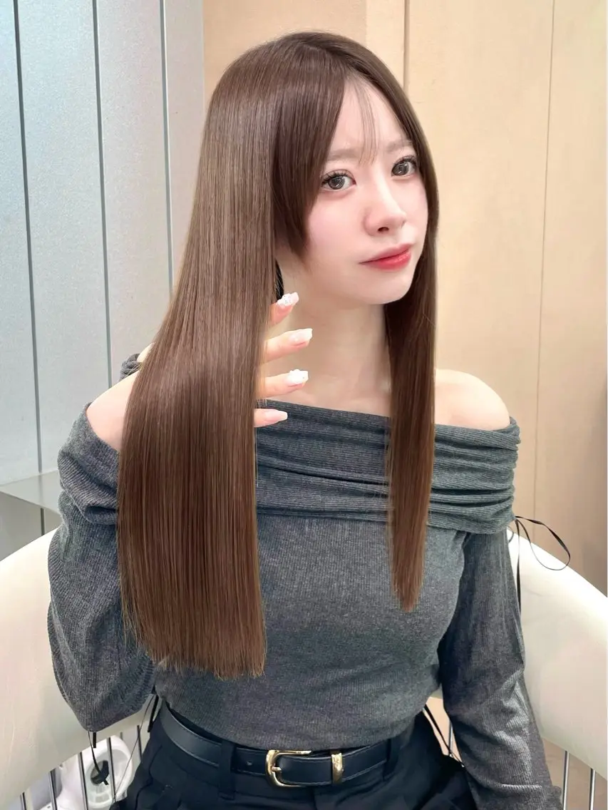 セミロング 縮毛矯正ブリーチなし 🍒❤ゆうきのヘアスタイル