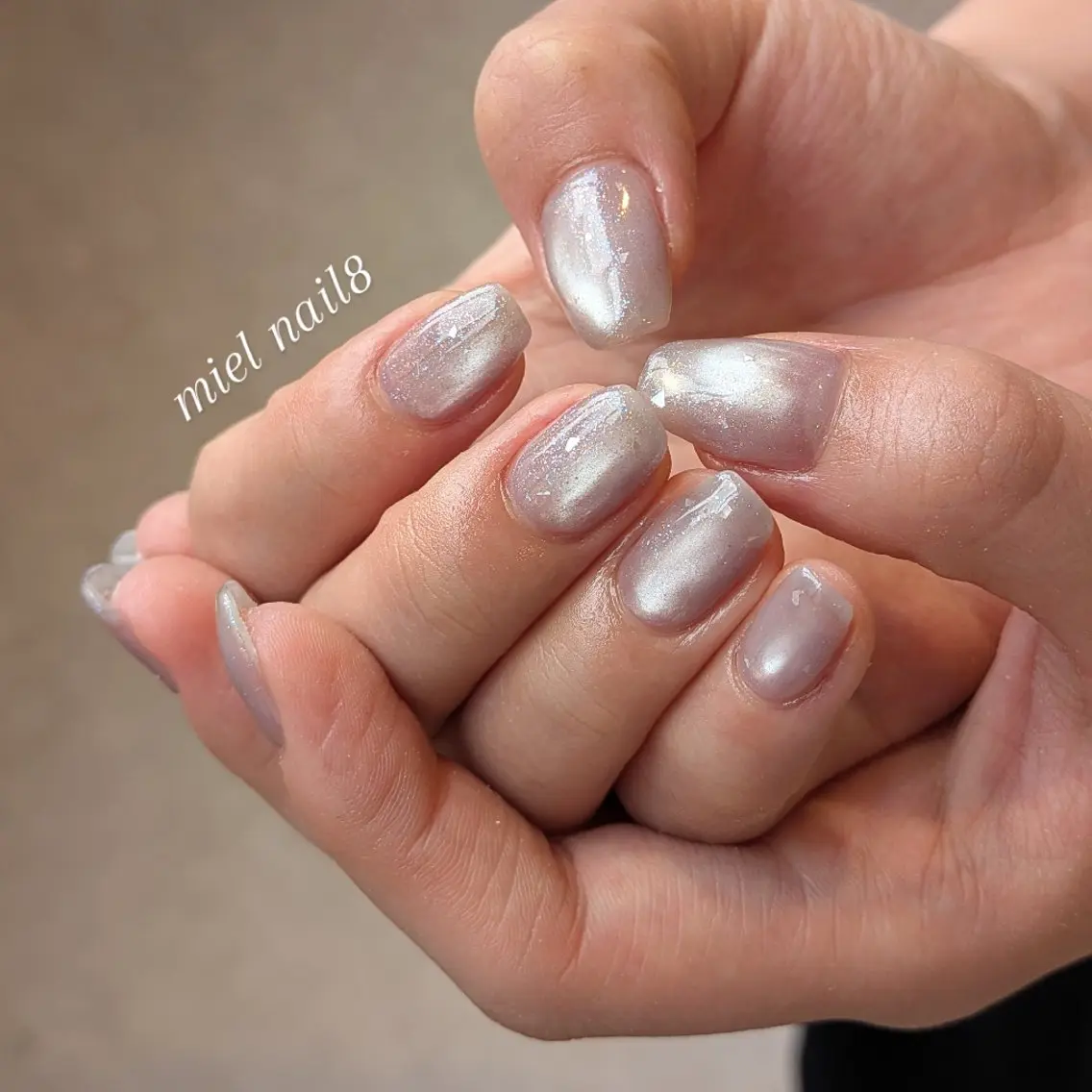 ネイル ラメ(グリッター) マグネットネイル miel nail mayaのネイルデザイン