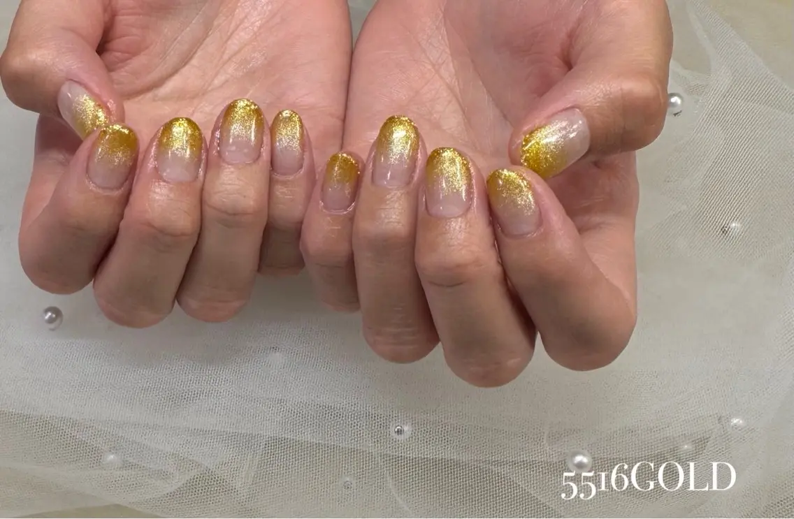 ネイル キラキラネイル ラメ(グリッター) ラメグラデーション ワンカラーネイル 💎5516 MACHIKOのネイルデザイン