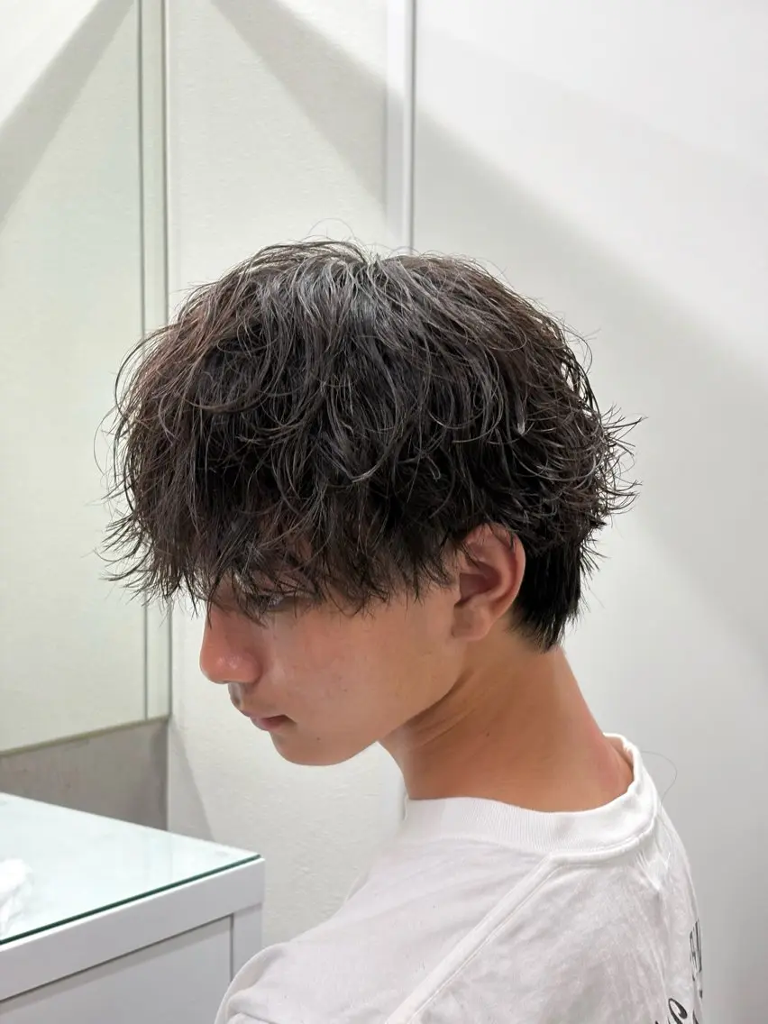 ミディアム カラー パーマ メンズ カット パーマ トリートメント ヘアセット 🔥最強メンズ特化/ パーマの達人🔥風見のヘアスタイル