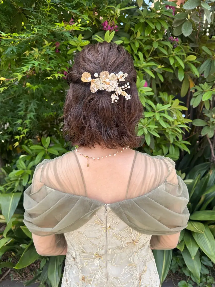 ショート パーマ ヘアアレンジ ヘアセット 🎗️【ヘアセット 美眉】吉川玲🎗️のヘアスタイル