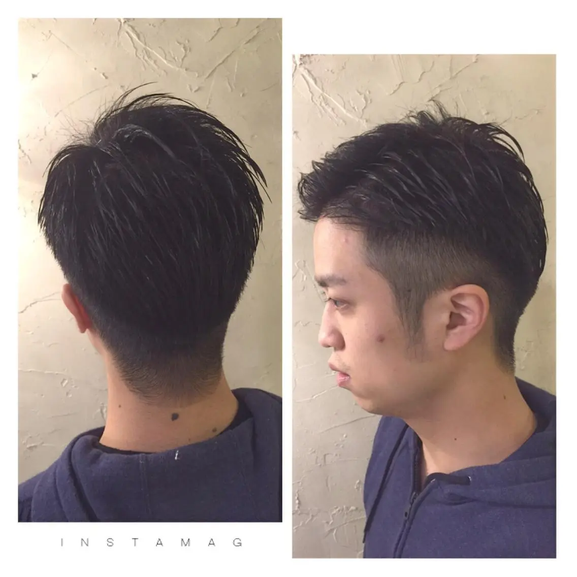 ショート メンズ 七三 ツーブロック 刈り上げ LoRE hair 四条河原町　西尾友里のヘアスタイル
