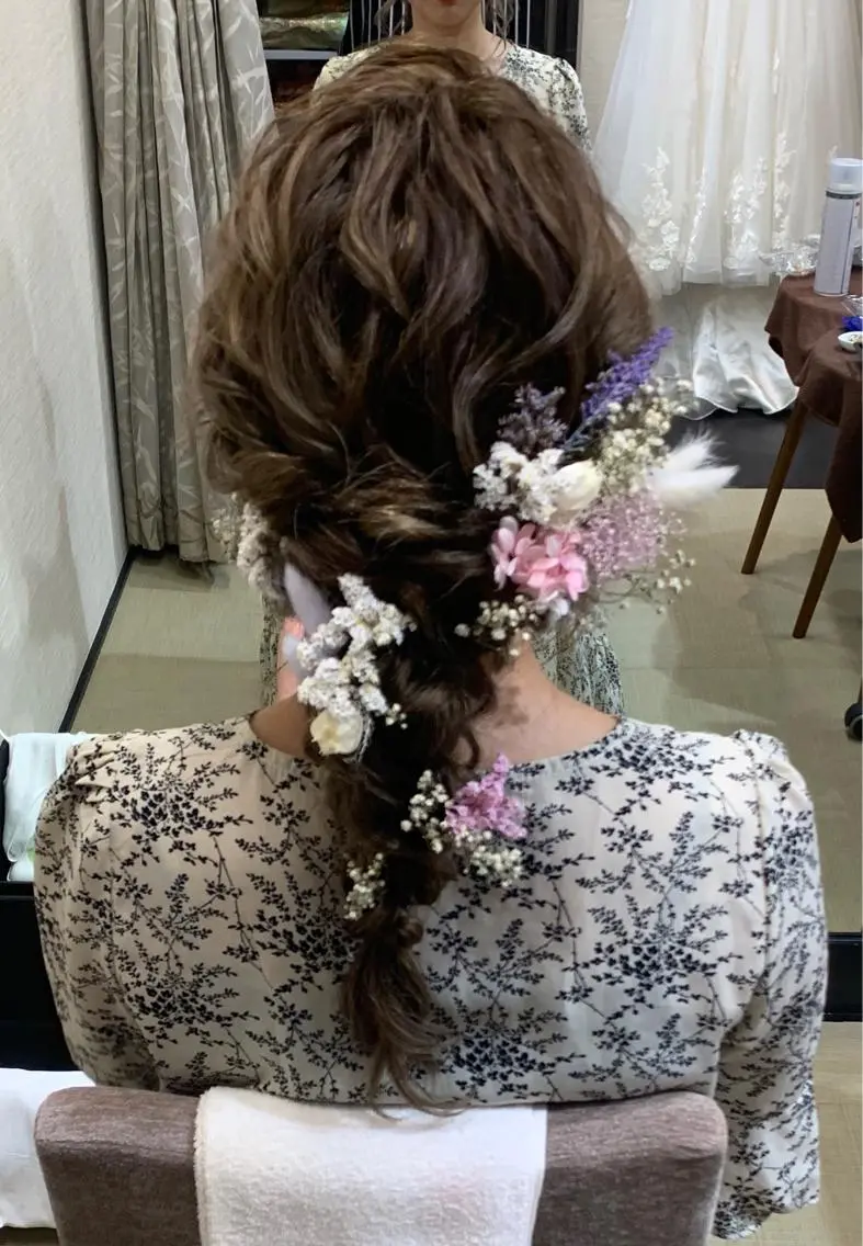 🌼絶対かわいいヘアセット🌼営業時間外のお問い合わせ受け付けております!早朝何時からでもOK!の写真