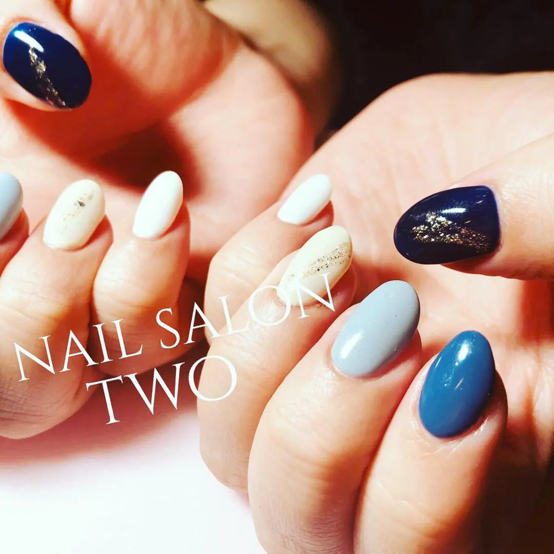 ネイル グラデーション ワンカラーネイル two nailのネイルデザイン
