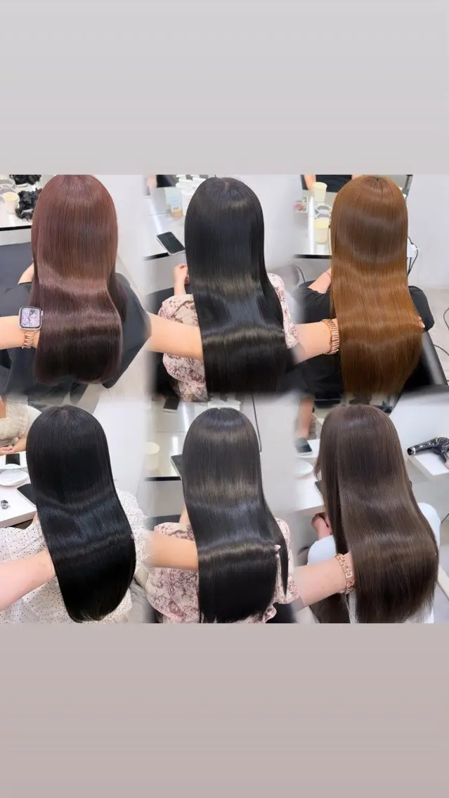 ロング パーマ 縮毛矯正 カット ヘアカラー 縮毛矯正 Core　山下 このはのヘアスタイル