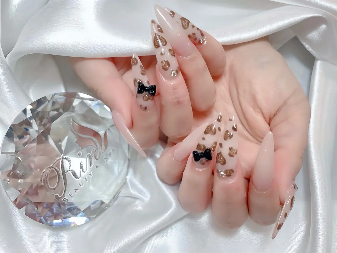 ネイル ブルー ジェルネイル ガーリー グラデーション グリーン ハンドネイル Rin Nail 新大久保店のネイルデザイン