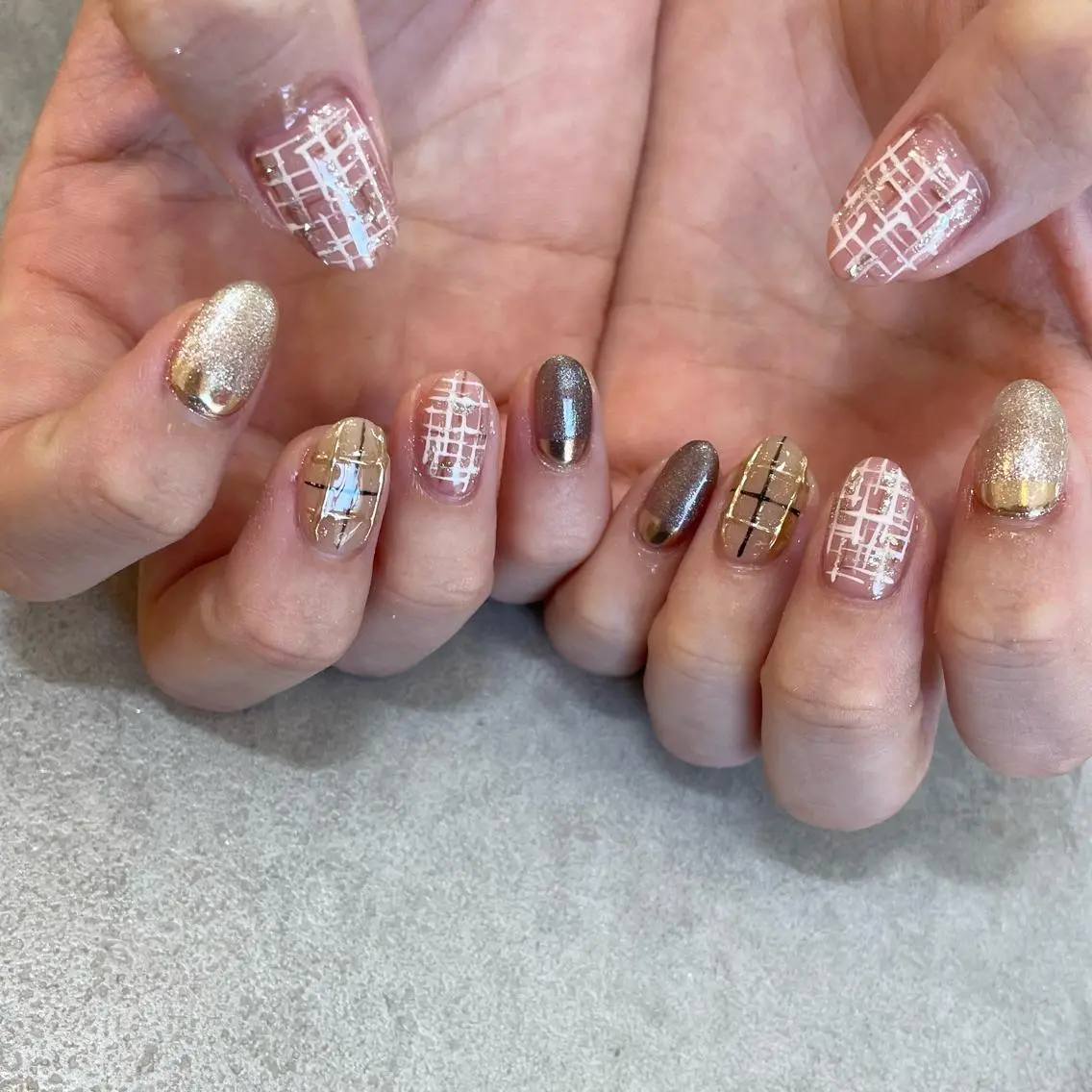 ネイル ツイードネイル Nail Salon Gummi.のネイルデザイン