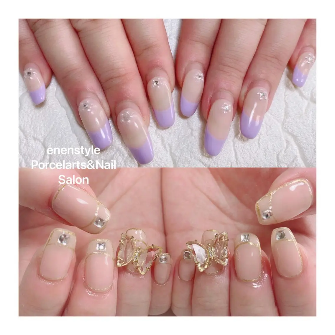 ミディアム ネイル ハンドネイル 🐾enen style 🐾のネイルデザイン