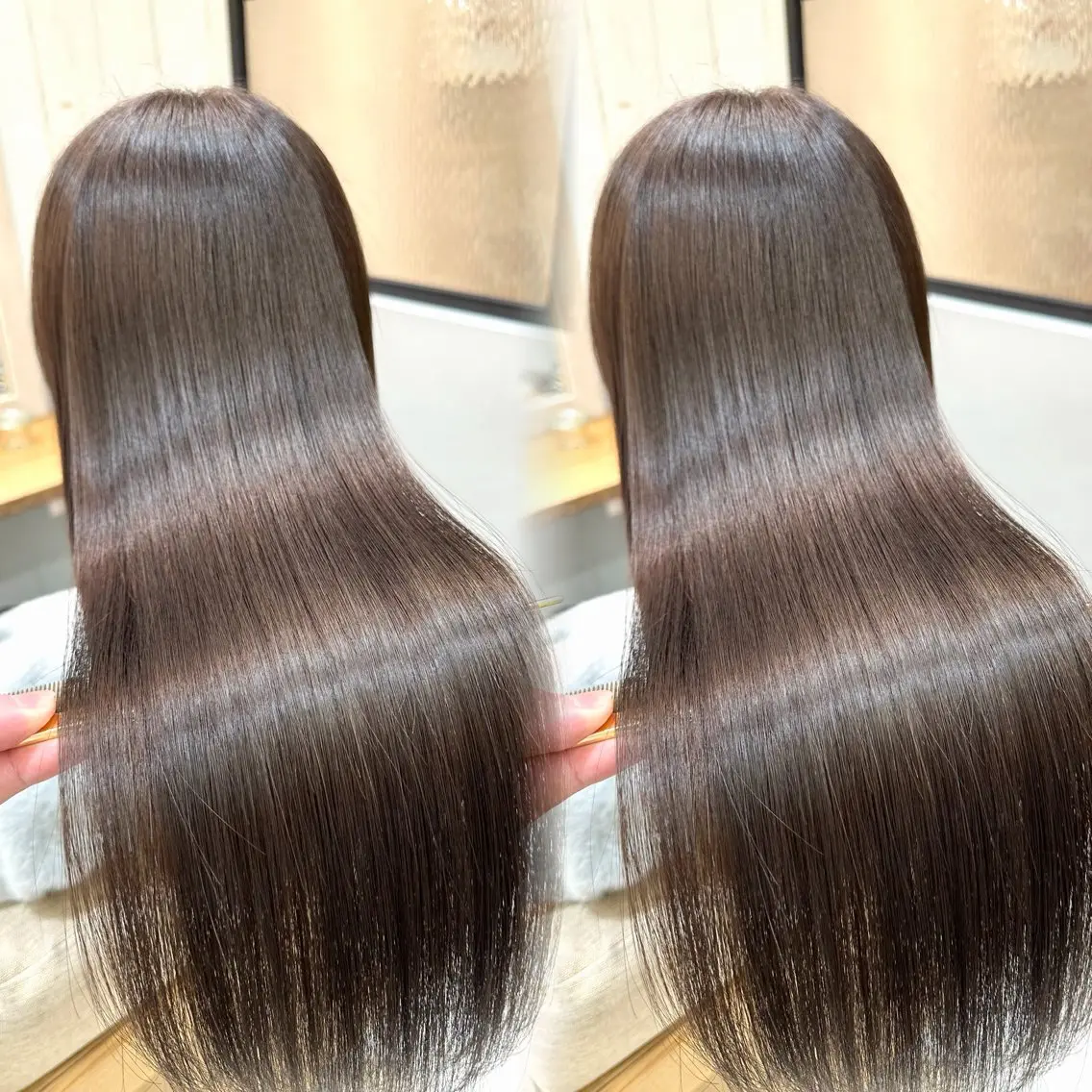 ロング 縮毛矯正 【艶カラー】 じゅりのヘアスタイル