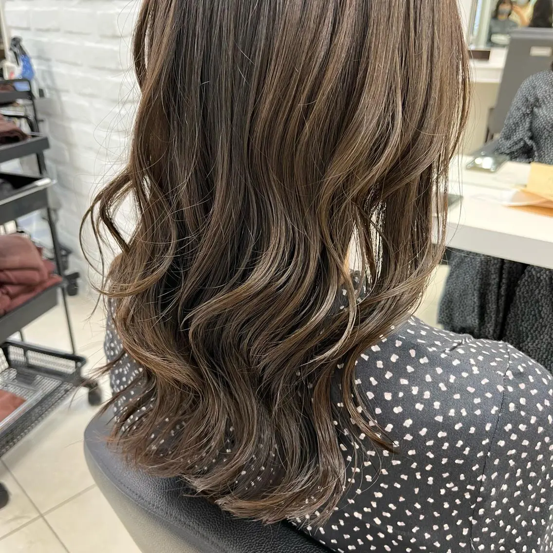 ミディアム カラー アッシュ ブリーチ 透明感カラー ブリーチなしカラー カット ヘアカラー トリートメント 【メンズ縮毛矯正/ Ryoka】のヘアスタイル