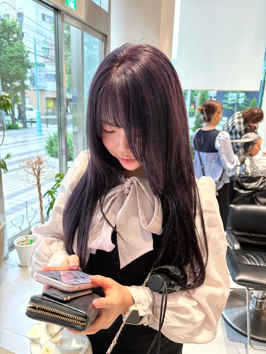 ロング カラー ヘアカラー トリートメント ヘアセット 垢抜け/レイヤー /艶カラー🪼風香のヘアスタイル
