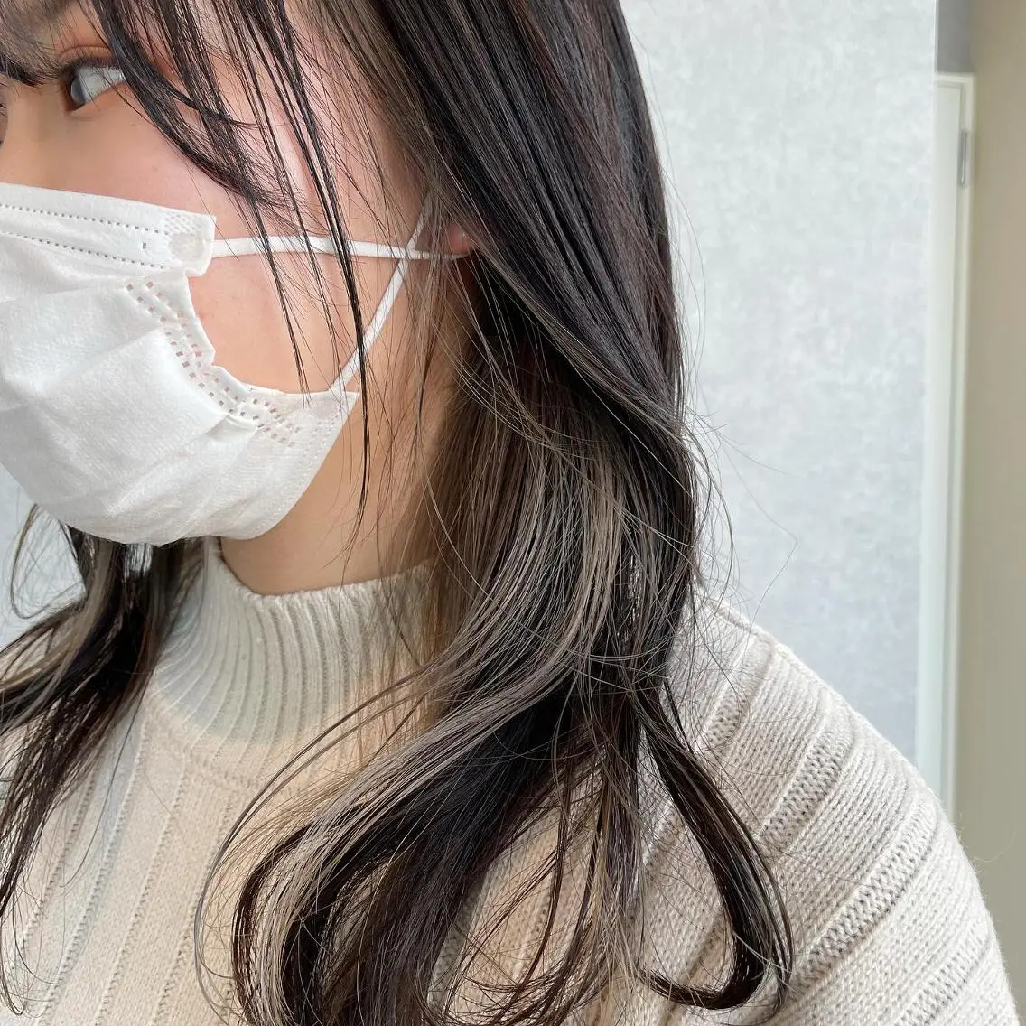 ミディアム カラー メンズ キッズ イヤリングカラー miu. ボブ/半個室サロンのヘアスタイル