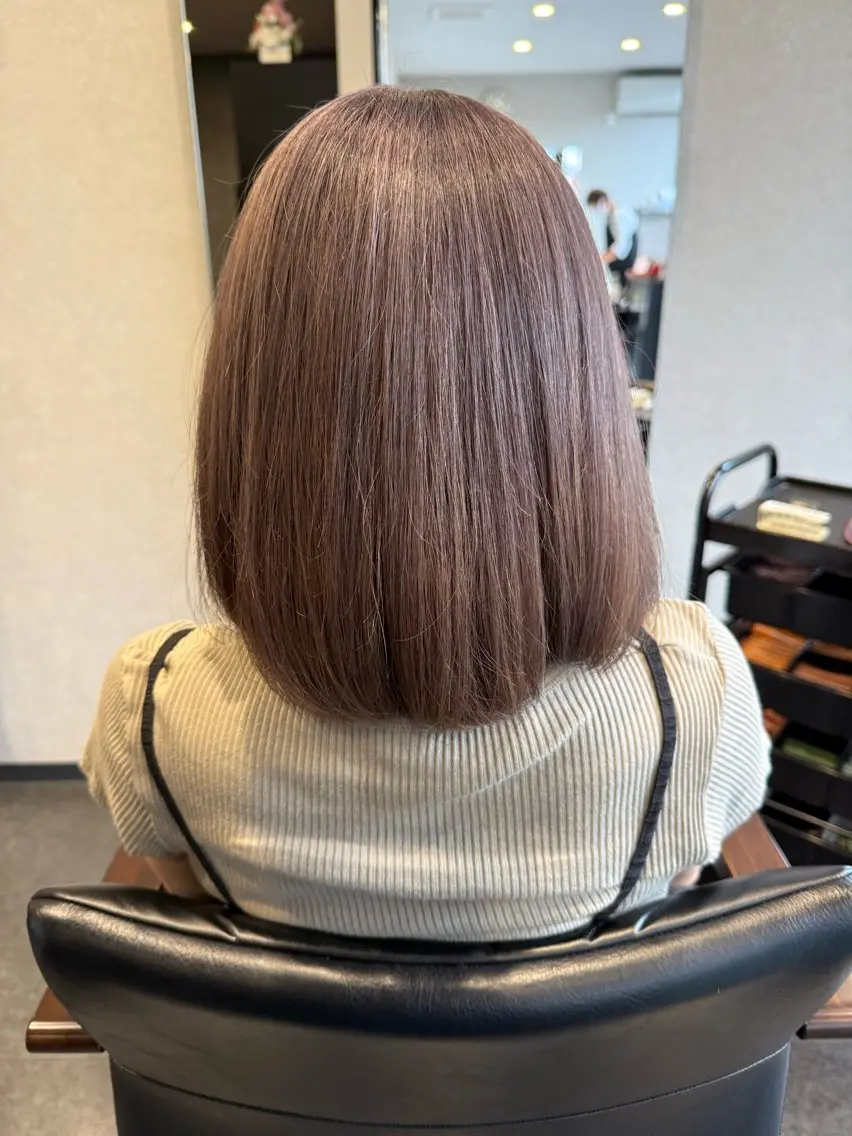 ミディアム ボブ 髪質改善⚡️カラー 🍀武久 誠🍀のヘアスタイル