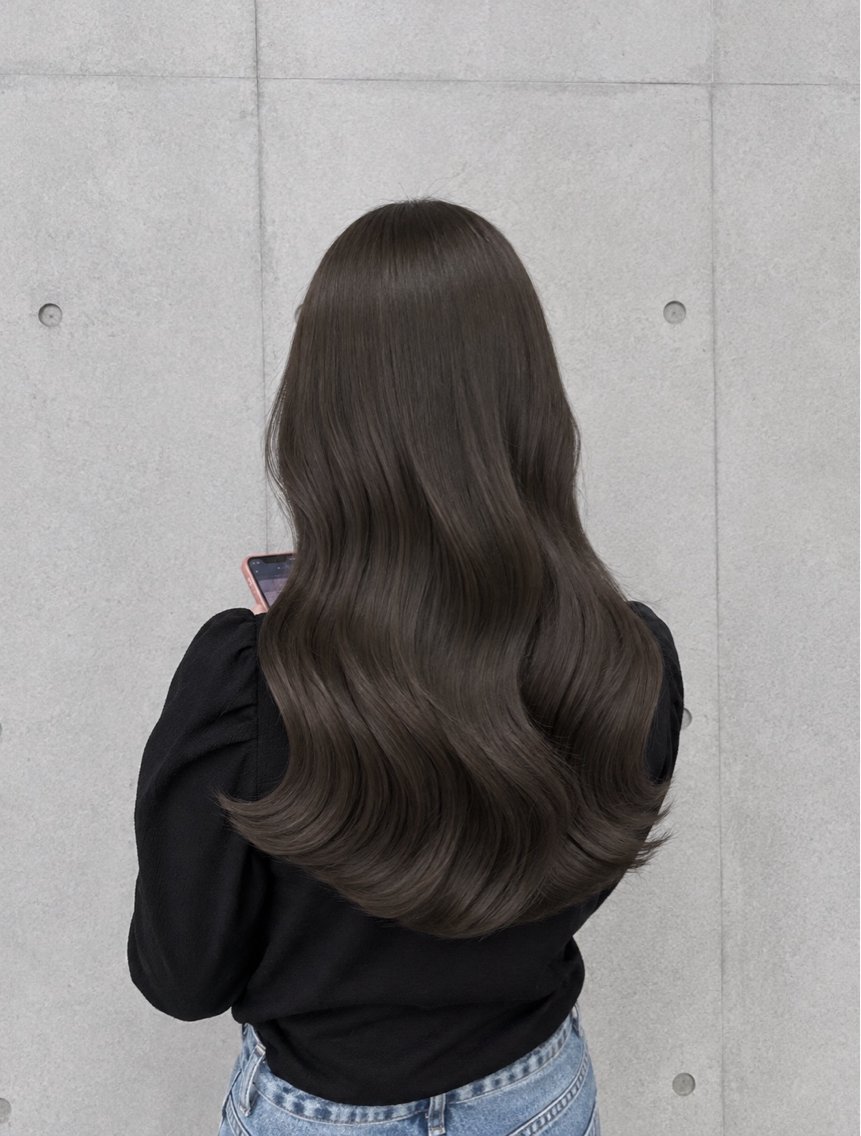ロング カラー パーマ ヘアアレンジ メンズ 赤み消し艶カラー/美 髪☘️Reika☘️のヘアスタイル