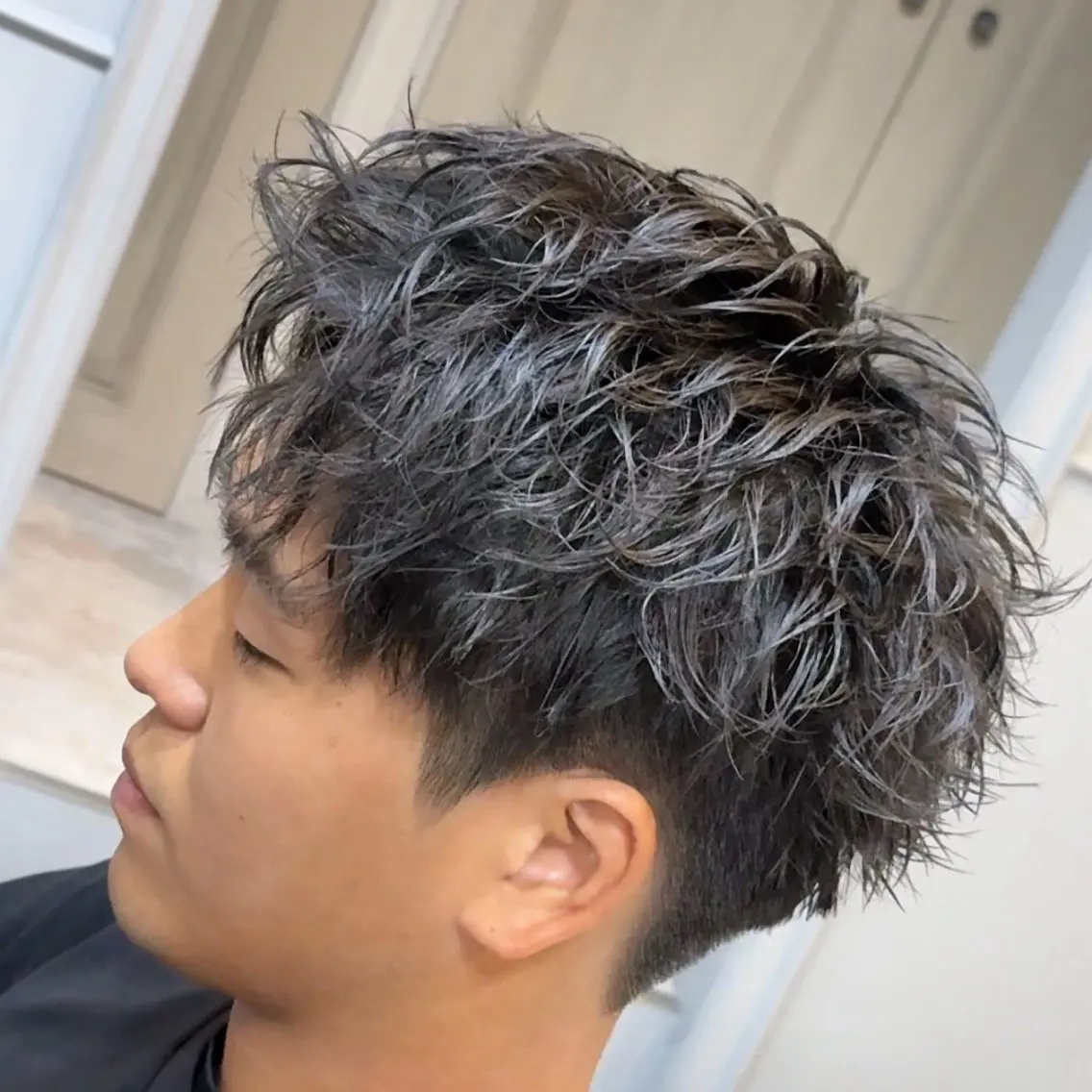 ショート パーマ メンズ ショートヘア ヘアセット メンズ特化/新潟万代 中村ヤマトのヘアスタイル